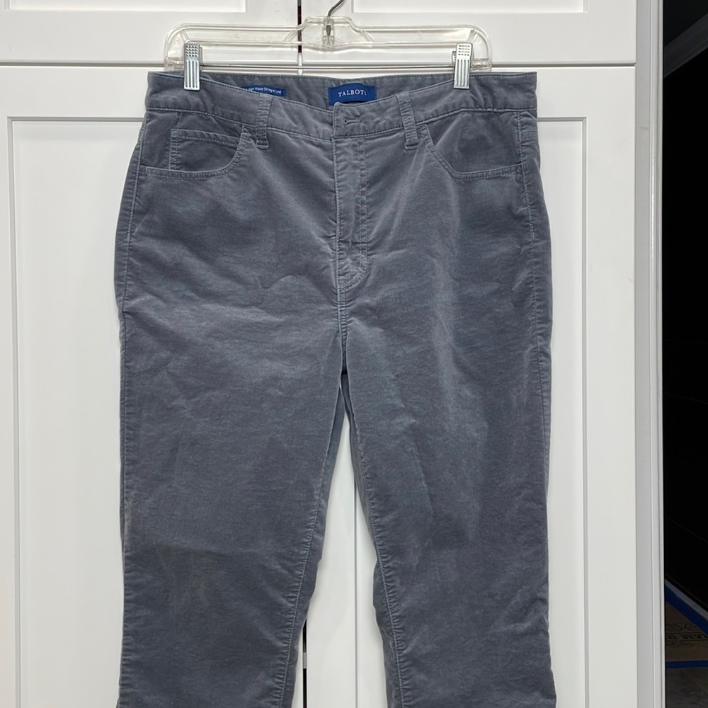 Talbots velveteen high-waisted straight leg pants